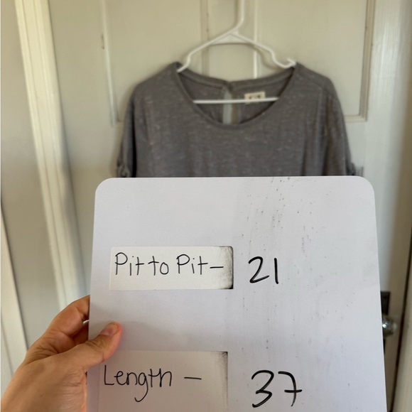 Pact gray organic cotton shirt dress size large - Picture 7 of 7